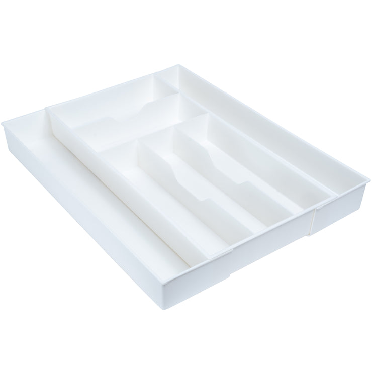 White Expandable Drawer Organizer - Cutlery