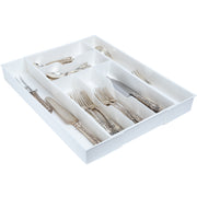 White Expandable Drawer Organizer - Cutlery